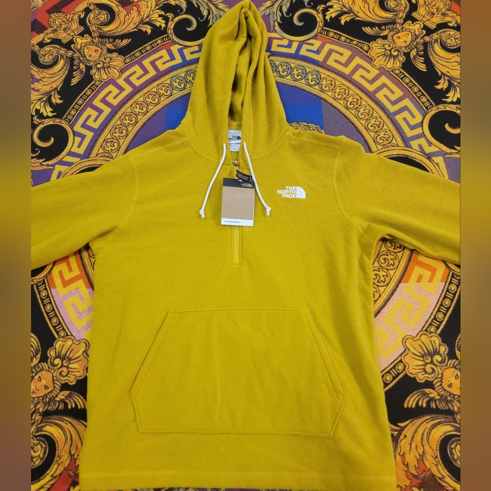 The North Face Quarter Zip Textured Hoodie Sweatshirt